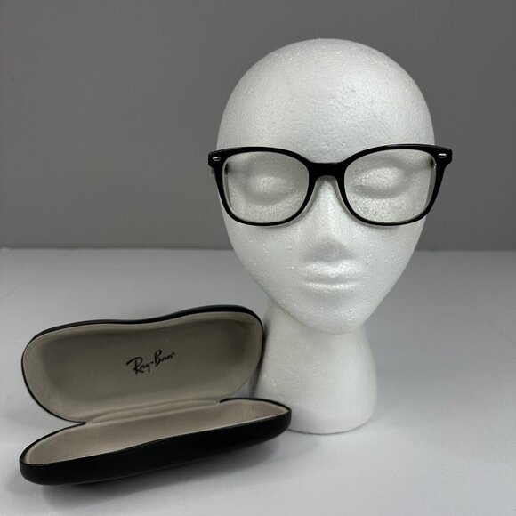 Ray-Ban‎ Black Retro Eyeglasses Frames Only With Black Hard Case - Picture 1 of 16